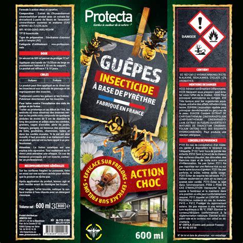 Insecticide Guêpes Frelons Longue portée 600ml