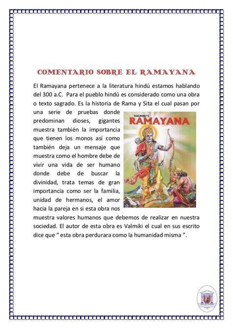 Comentario sobre el ramayana