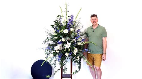 How To Make A Large Pedestal Design With Fresh Flowers YouTube