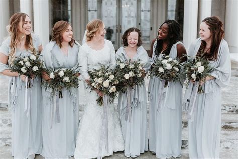 An Icy Silver Blue Shade For The Winter Wedding Shop Bridesmaid