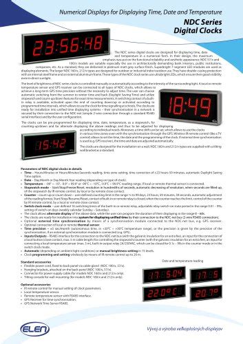 User Manual Digital Clocks NDC PDF ELEN S R O PDF Catalogs