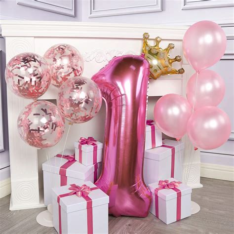 Buy Partywoo Happy Birthday Balloon Set Large Number 1 Balloon