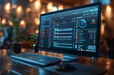 computer screen  coding software open premium ai generated image