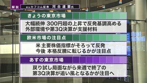 株価見通しは？ 河合達憲氏が解説