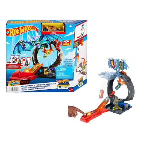 Pista Hot Wheels City Nemesis Looping Ataque Do Morcego Mattel Shopee Brasil
