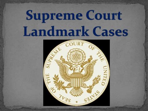 Ppt Supreme Court Landmark Cases Powerpoint Presentation Free