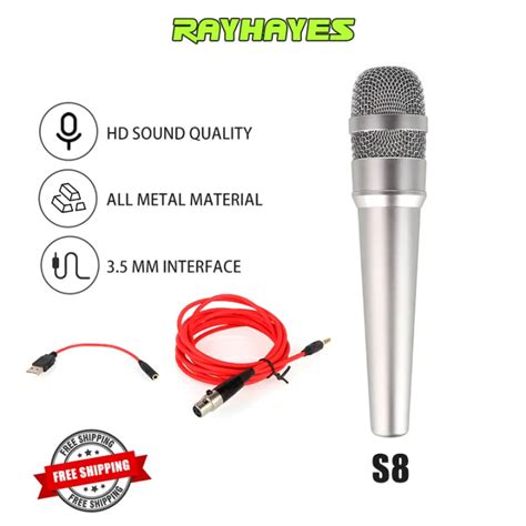 RAYHAYES Professional Handheld Dynamic Wired Microphone S8 For Stage