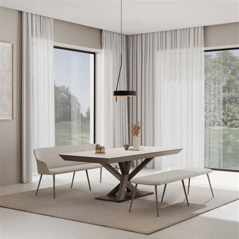 Contemporary Dining Table Mistral Mobliberica Ceramic Metal