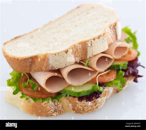 Ham salad sandwich Stock Photo - Alamy