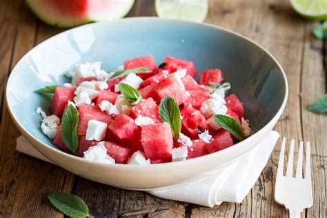 Wassermelonen Salat Mit Feta Und Minze Rezepte Gourmet Manufaktur Gut Klepelshagen