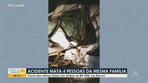 Quatro Pessoas Da Mesma Família Morrem Em Acidente Entre Carro E ônibus