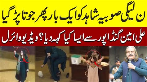 Shoe Thrown At PMLN MPA Sobia Shahid At KPK Assembly KPK Assembly