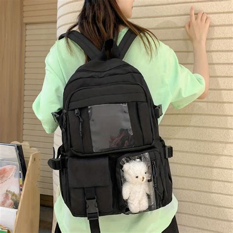 All Match Rucksack Minimalist Backpack Preppy School Bag With Bear