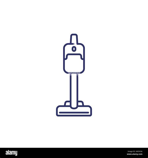 Cordless Vacuum Cleaner Line Icon On White Stock Vector Image Art Alamy