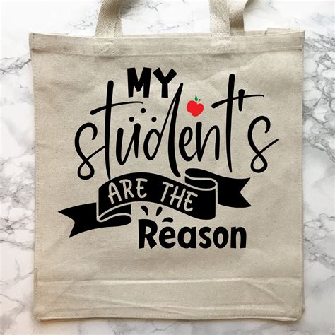 TOTE BAGS TEACHER Theme Canvas Tote Bags Cotton Teacher Design Tote ...