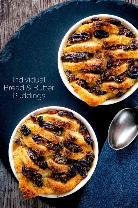 Individual Bread And Butter Puddings With Raisins Sultanas Krumpli