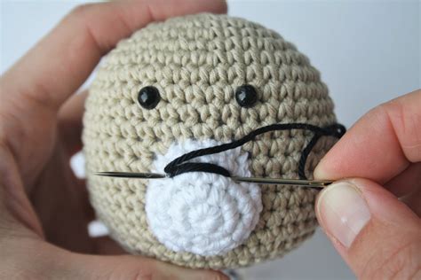 How to stitch teddy bear nose | amigurumi and crochet tutorials | lilleliis