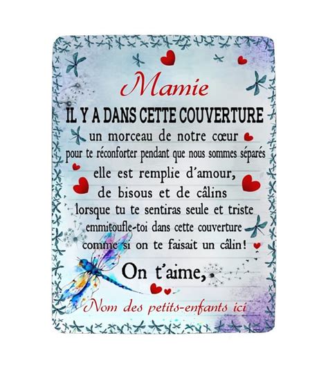 Ma Mamie Couverture Plaids Polaire Pr Nom Personnalis