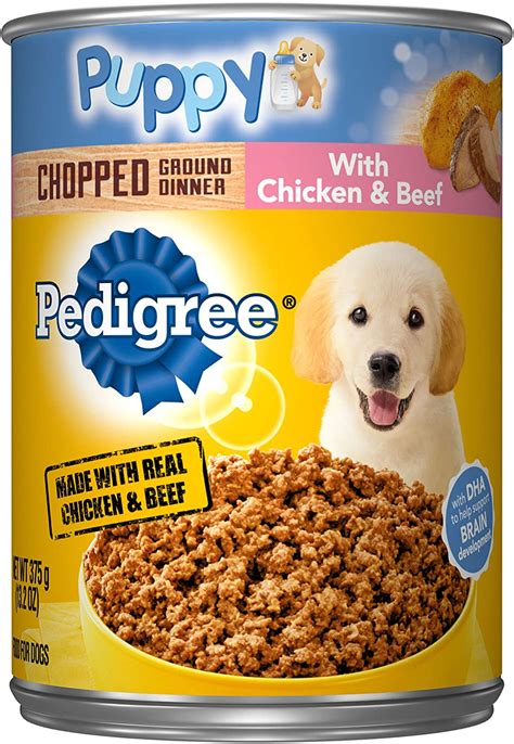 Pedigree Puppy Ground Dinner Wet Canned Dog Food, 13.2 oz can (Pack of ...