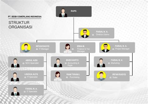 organizational structure  pt beibi cemerlang