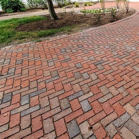 Rumbled Stormpave Fullrange 4x8 Tumbled Permeable Clay Pavers Pine