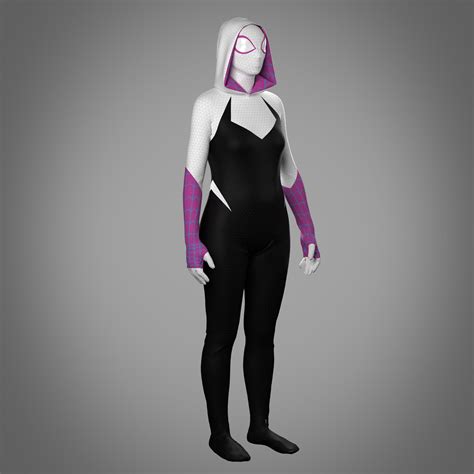 Spider Gwen Sewing Dye Sub Pattern Across The Spiderverse Female