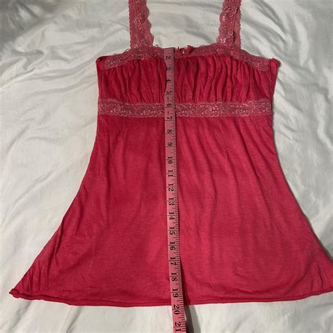 Hot Tempered Pink Lace Tank Top There Is A Tiny Depop