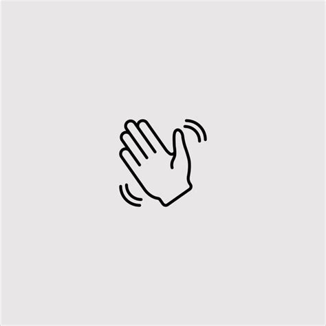 Wave Hand Clipart Black And White Heart