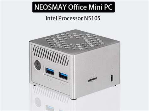 Neosmay Silver Mini PC 8GB RAM 256GB SSD Intel 11th Gen CPU N5105 Quad