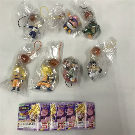 【未使用に近い】ob1242 送料無料！未開封品 全7種セット ドラゴンボールz Dbキャラストラップ ガチャ バンダイ ガシャポン カプセル