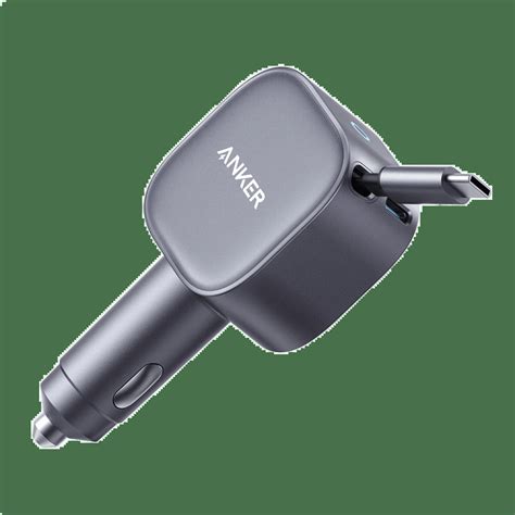 Anker 75W USB-C Car Charger Retractable Cable A2738HA1