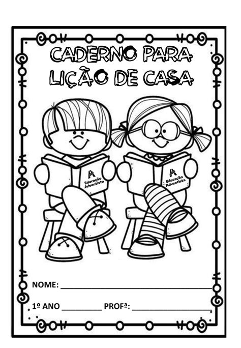 1º Ano Capinhas De Cadernos Para Colorir Cuca Super Legal Educação Coordenação