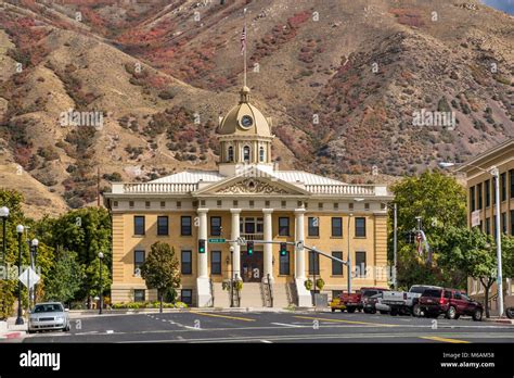 Box Elder County Courthouse 1857 Brigham City Utah USA Stock Photo