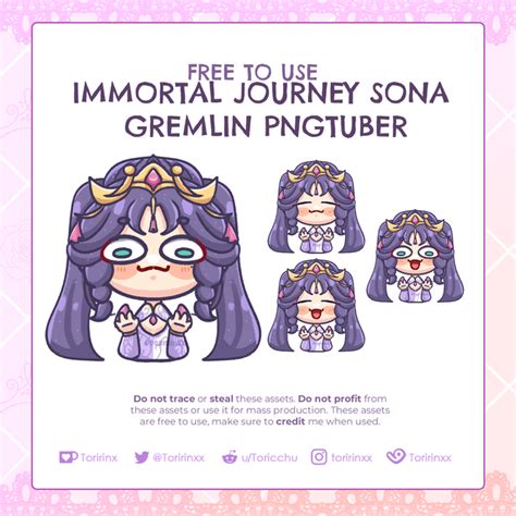 ﾟ [F2U] IMMORTAL JOURNEY SONA GREMLIN PNGTUBER by Me! * ･ﾟ [Download ...