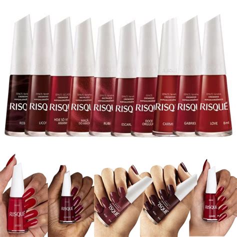 Risque Vermelhos Kit Cores Hipoalerg Nicos Shopee Brasil