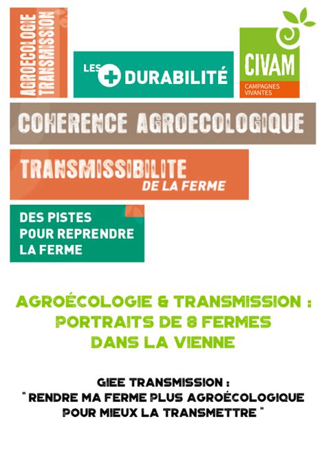 Agro Cologie Transmission Portrait De Fermes Dans La Vienne Civam