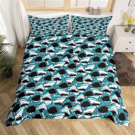 Shark Housse De Couette La Mer Sea Animaux Parure De Lit 220X240Cm Sea