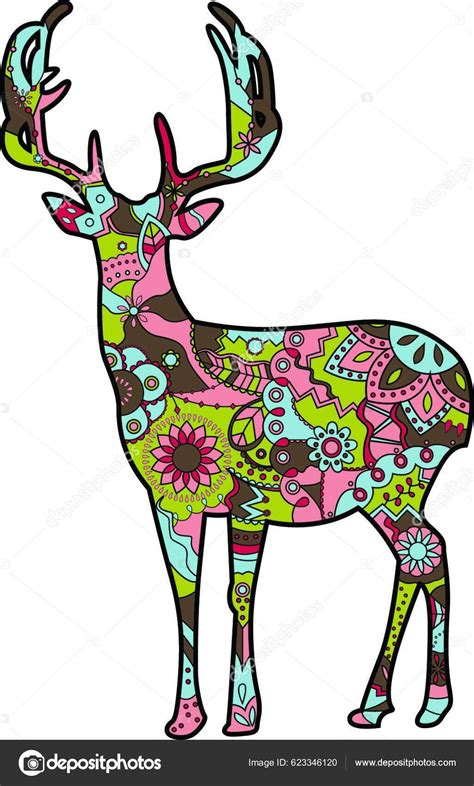 Deer Silhouette Christmas Vector Illustration Stock Vector by ©YAY ...