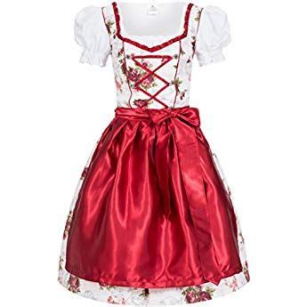 Gaudi Leathers Dirndl Set 3tlg Trachtenkleid Rosi mit Blümchenstoff