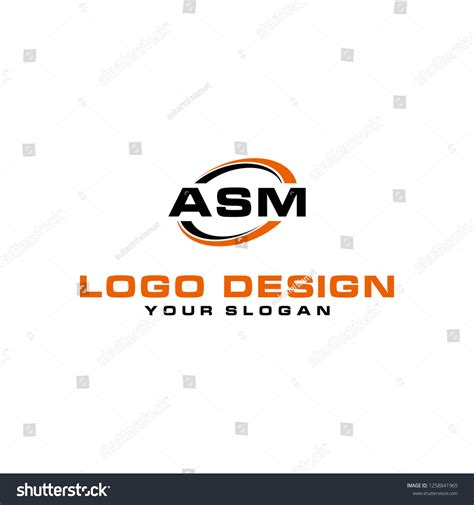 Asm Logo Design Initial Logo Design Stock Vector Royalty Free 1258841965