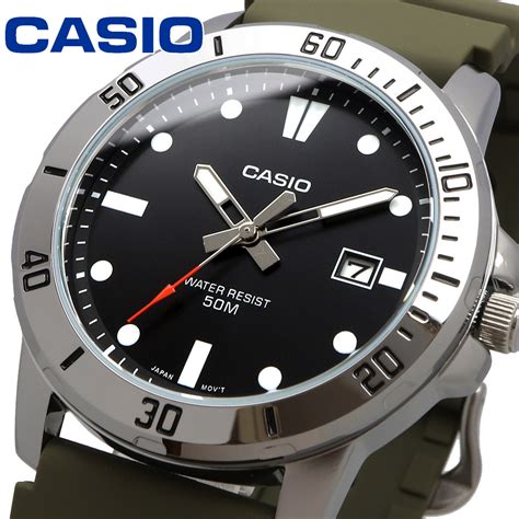 CASIO カシオ 腕時計 メンズ チープカシオ チプカシ 海外モデル クォーツ ミリタリー MTP-VD01-3EV : mtp-vd01 ...