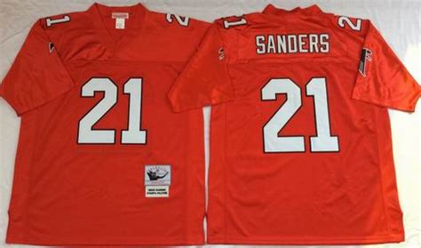 nfl Atlanta Falcons #21 Sanders red Throwback Jersey