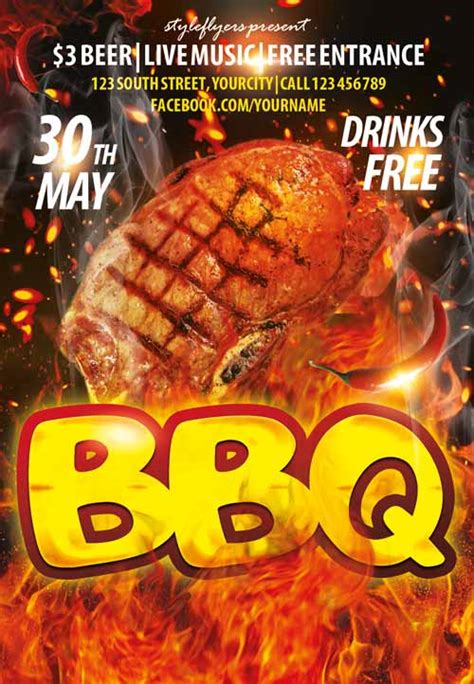 Bbq Fundraiser Flyer Template