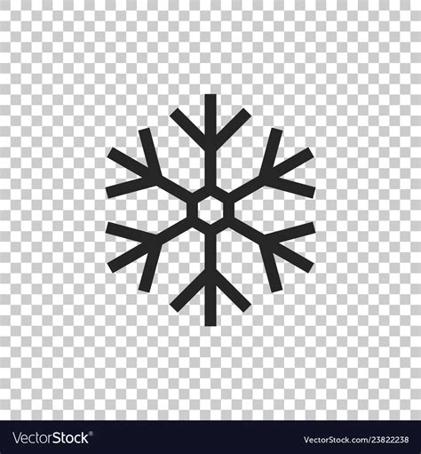 Snowflake Icon Isolated On Transparent Background Vector Image