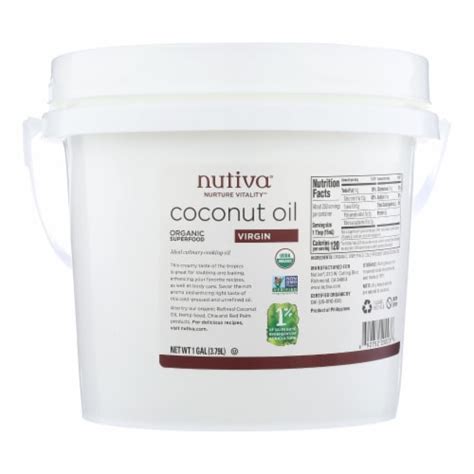 Nutiva Organic Extra Virgin Coconut Oil 1 Gal 1 Pack 1 Gallon Fry