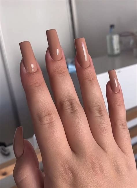 Nude Nails Beige Nails Long Square Acrylic Nails Acrylic Nails Nude