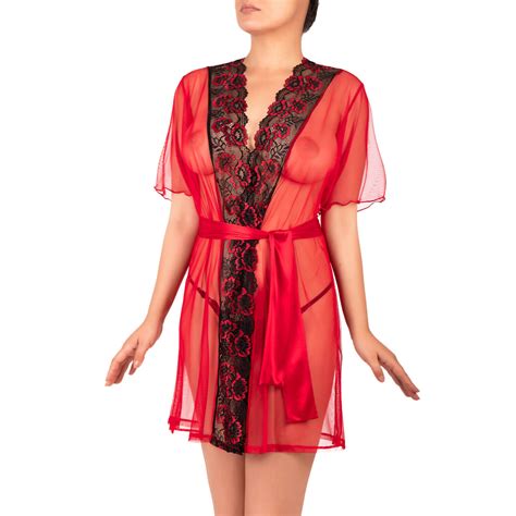 Kimono D Shabill Lingerie Sexy Dentelle Tulle Femme Made In Eu S M L Xl Xxl Ebay