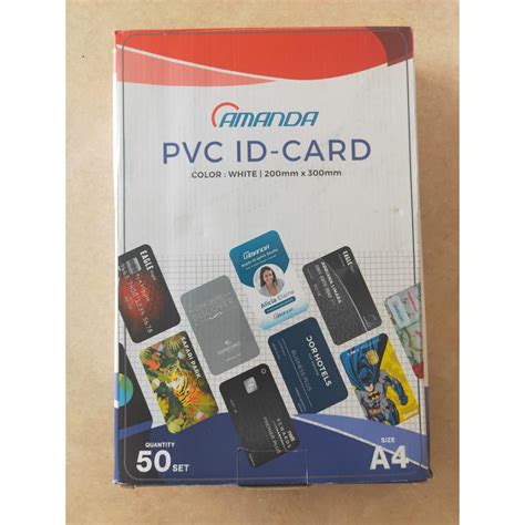 Jual PVC ID CARD INSTANT 50 SHEET TEBAL 0 76MM INKJET A4 BAHAN PVC ID