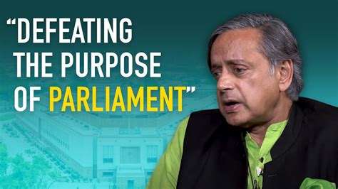 ‘its My Way Or Highway For Bjp Shashi Tharoor On Parliamentary Affairs Nl Interview Promo