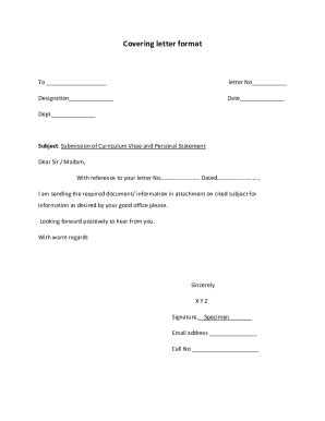 Fillable Online Covering Letter Format Karakoram International